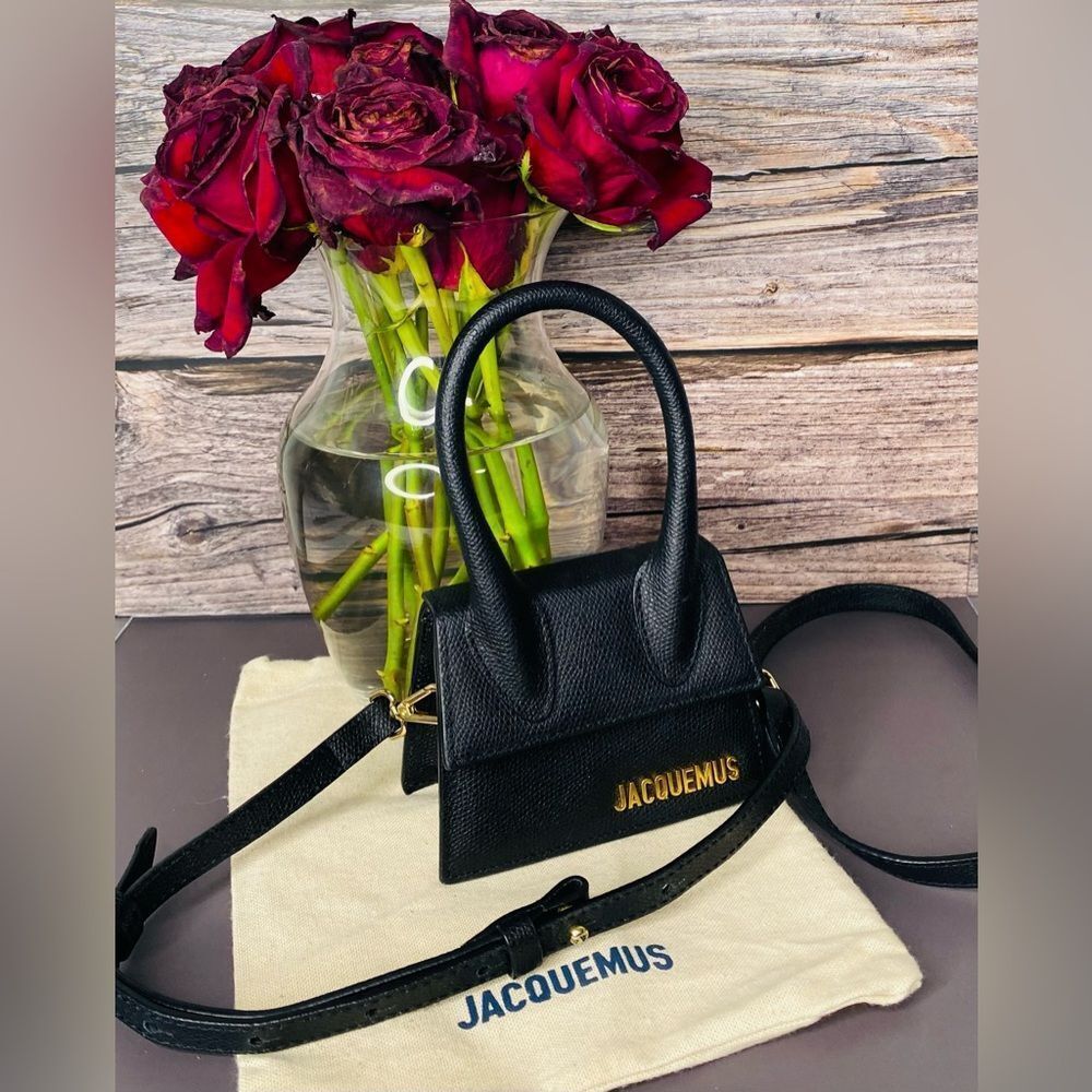 Jacquemus Mini Le Chiquito in Black Leather with Certificate of Authenticity - Picture 1 of 16